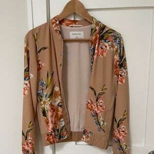 Aritzia Babaton Floral Bomber Jacket Size XS